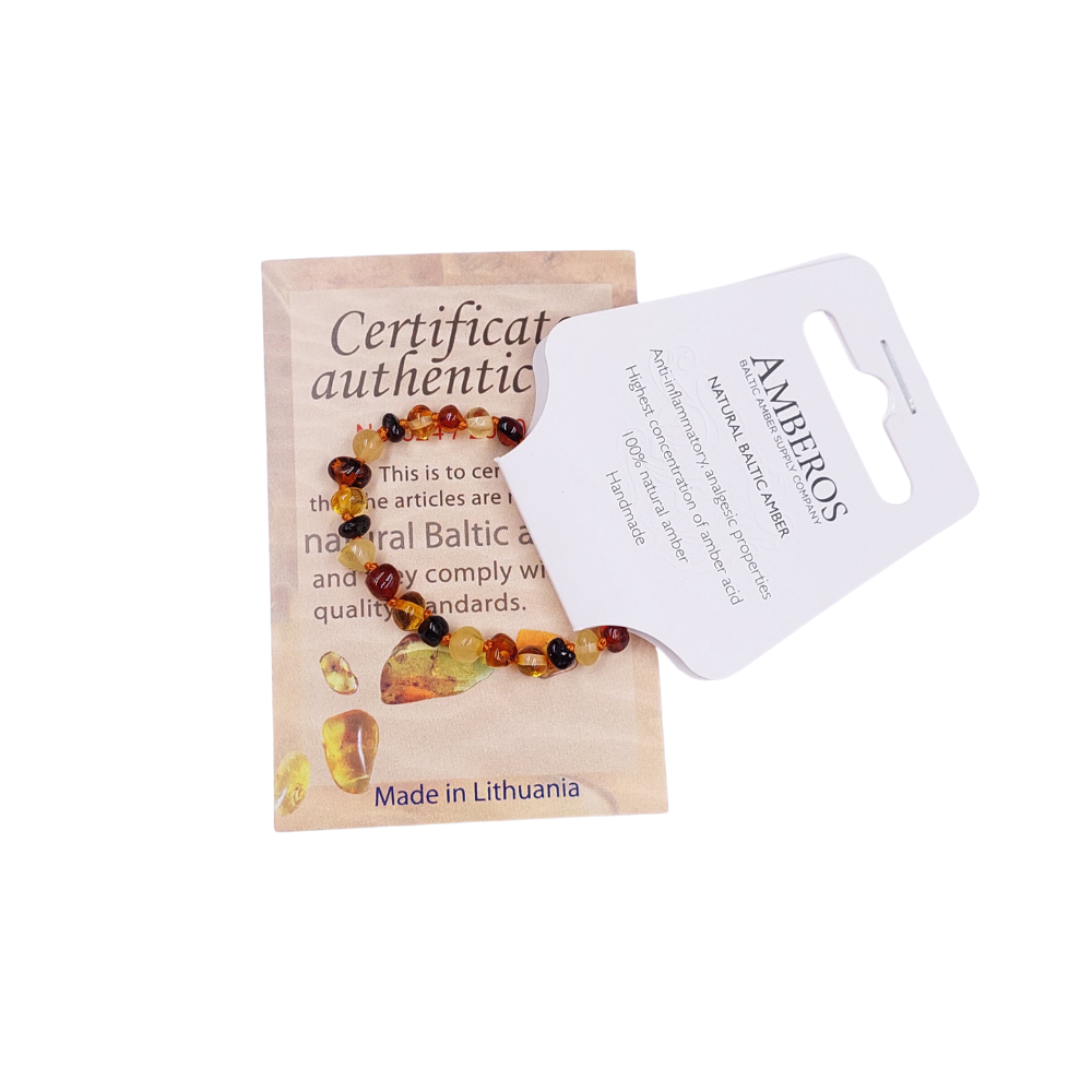 Pulsera Ámbar para Bebé con Certificado Dentición