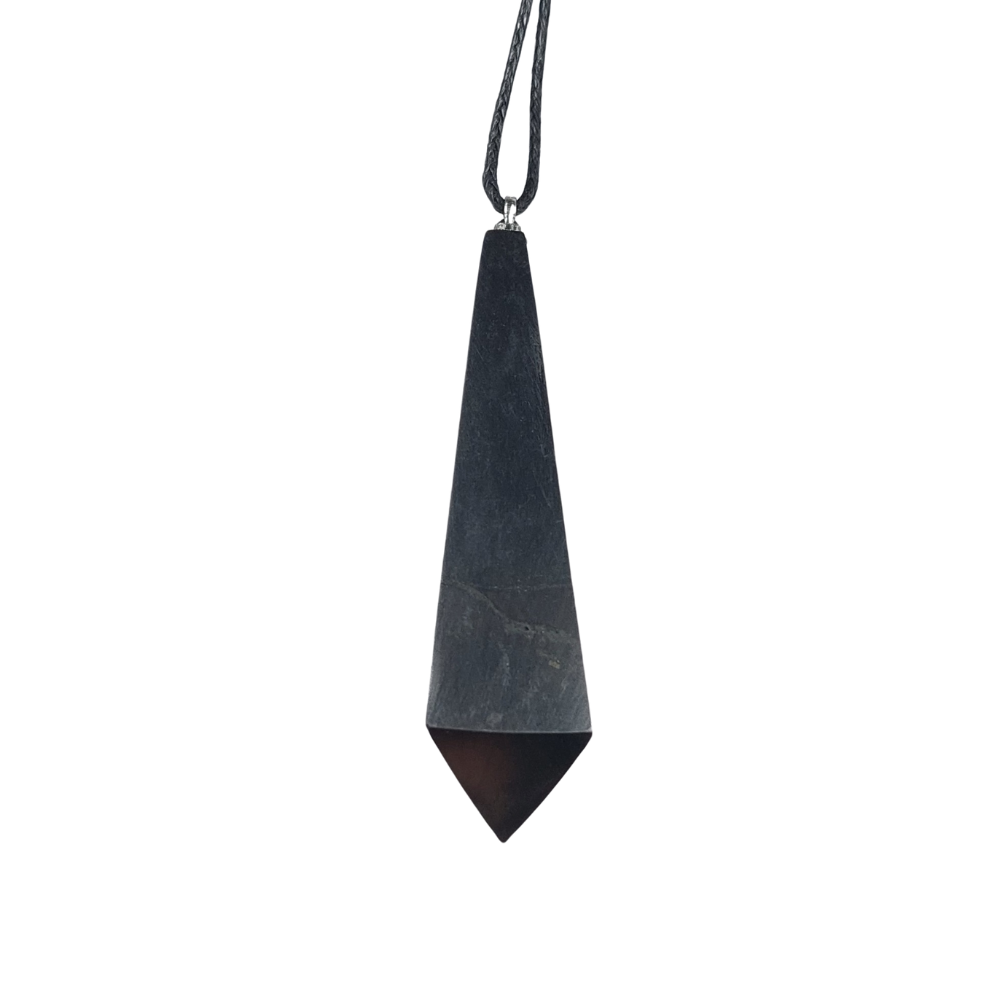 Dije Shunguita "Shungite Péndulo" 4 cm Sanación Protección