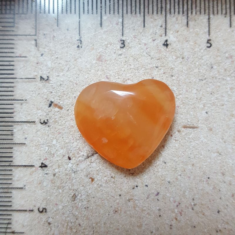 Corazón de Ágata Cornalina Valor Sanación Equilibrio - Caleidoscopio