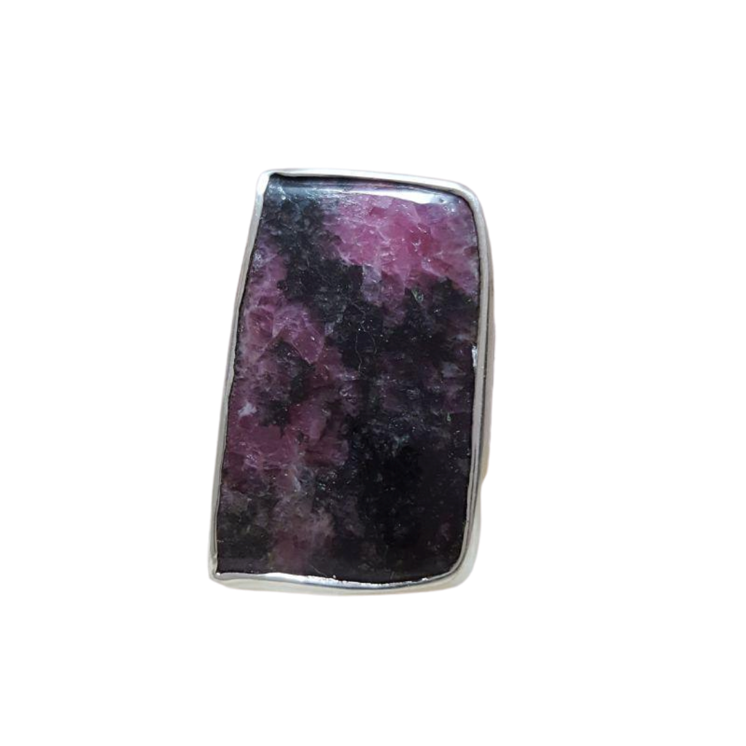 Anillo de Rodonita Plata 925 Talla 6.5 Modelo 340