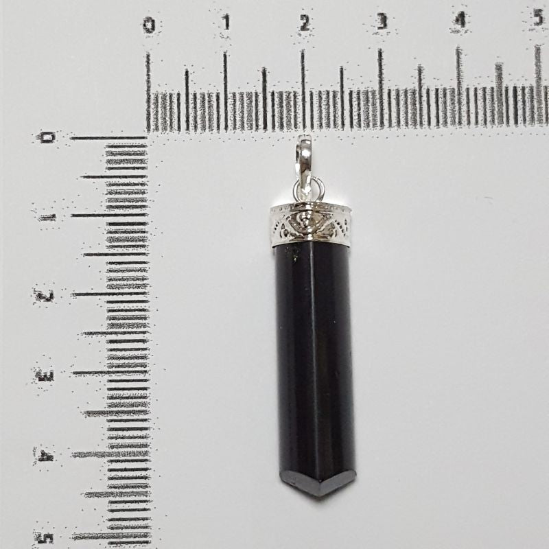 Dije de Auténtica Turmalina Negra en Estaño. Protección - Caleidoscopio