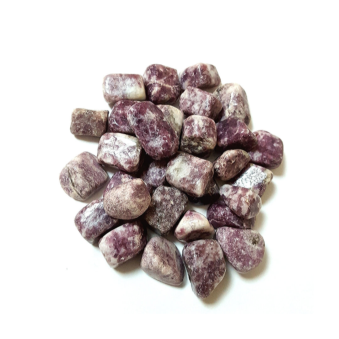 Lepidolita Tamborileada. Anti estrés. Protección - Caleidoscopio