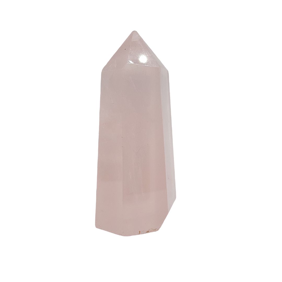 Punta Generador Cuarzo Rosa Natural 46 - 54 g 5.6 - 6 cm Altura