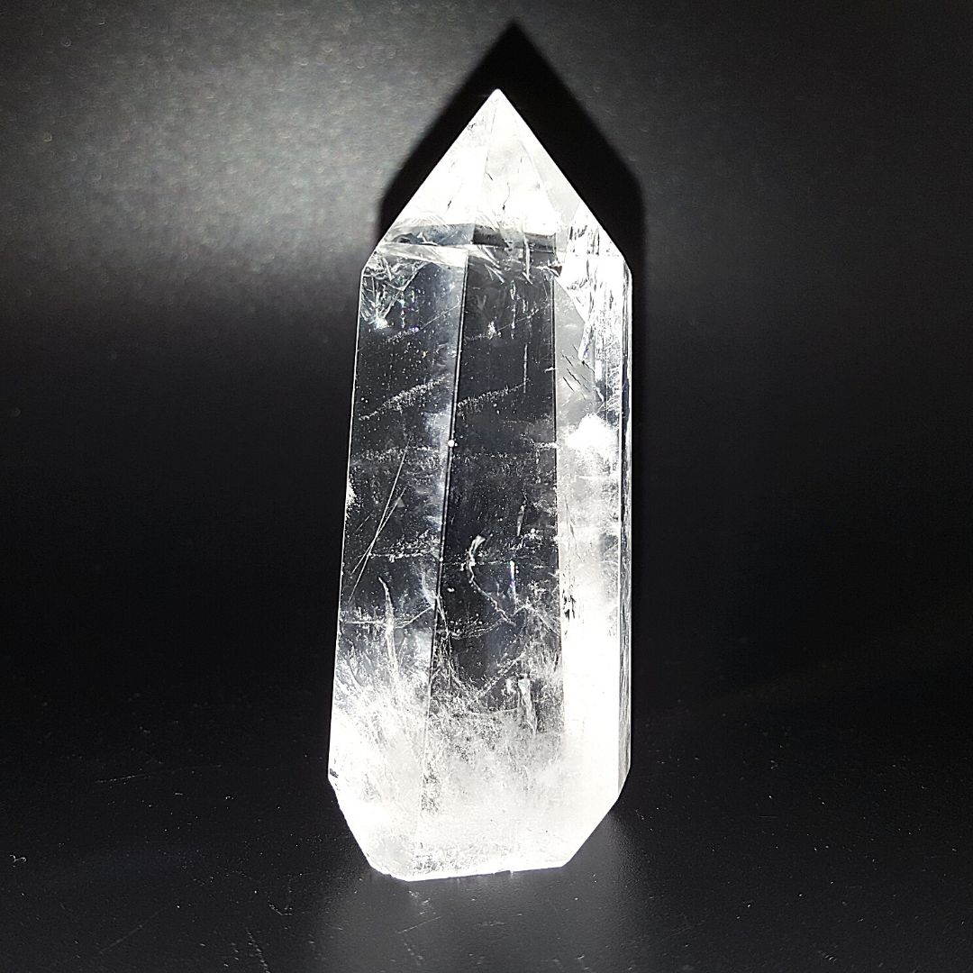 Punta generador Cuarzo Blanco Cristal de 110 - 121 g y 8 cm altura