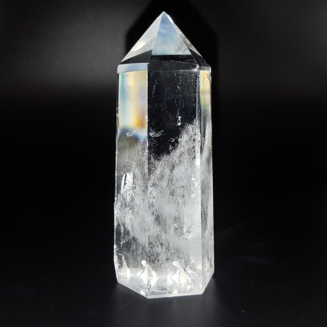 Punta generador Cuarzo Blanco Cristal de 110 - 121 g y 8 cm altura