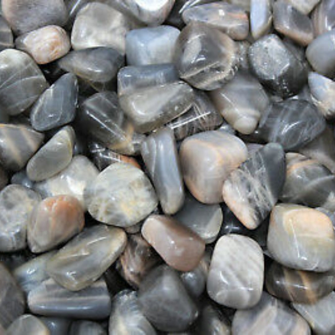 Piedra Luna Negra Tamborileada. - Caleidoscopio