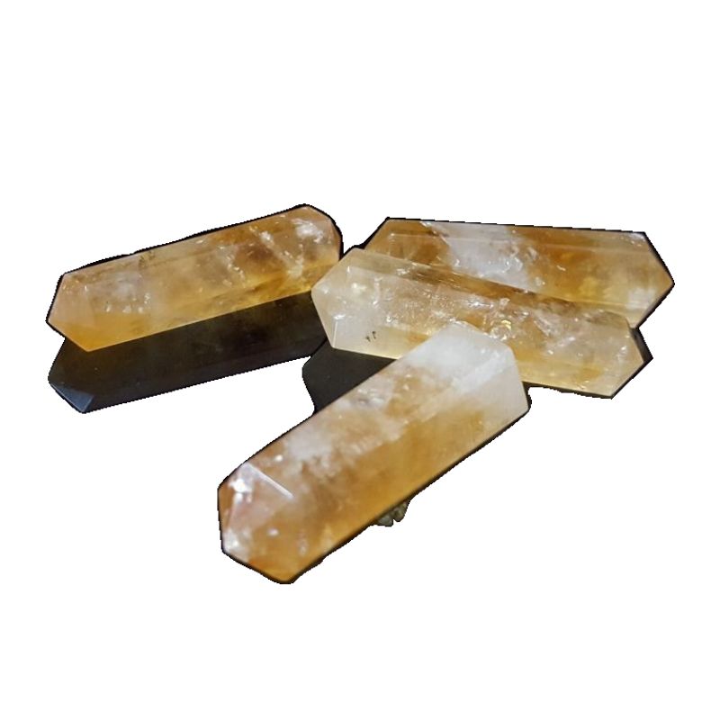 Calcita Dorada Vara Doble Punta 15 gr y 5 cm largo - Caleidoscopio