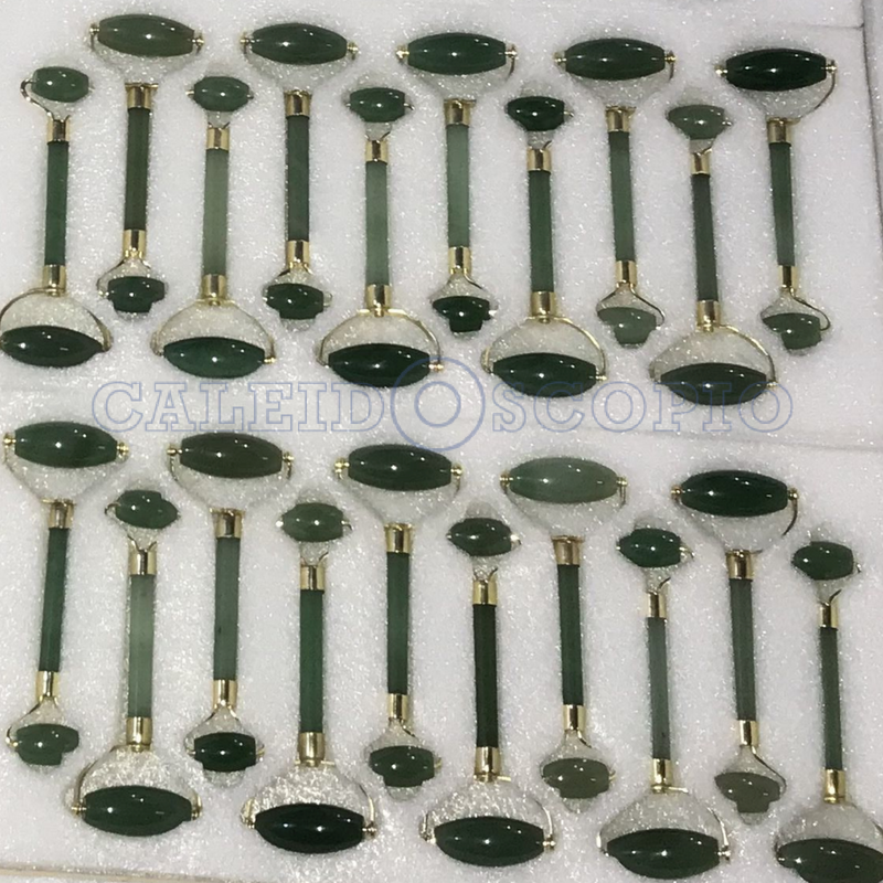 Rodillo Jade Verde Aventurina Primera Calidad Masaje Anti-envejecimiento Facial Tonifica - Caleidoscopio