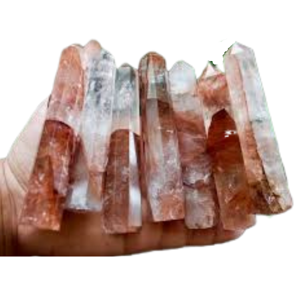 Obelisco Cuarzo Litio Pulido 80 g y 10 a 11 cm. Anti estrés. Protección - Caleidoscopio