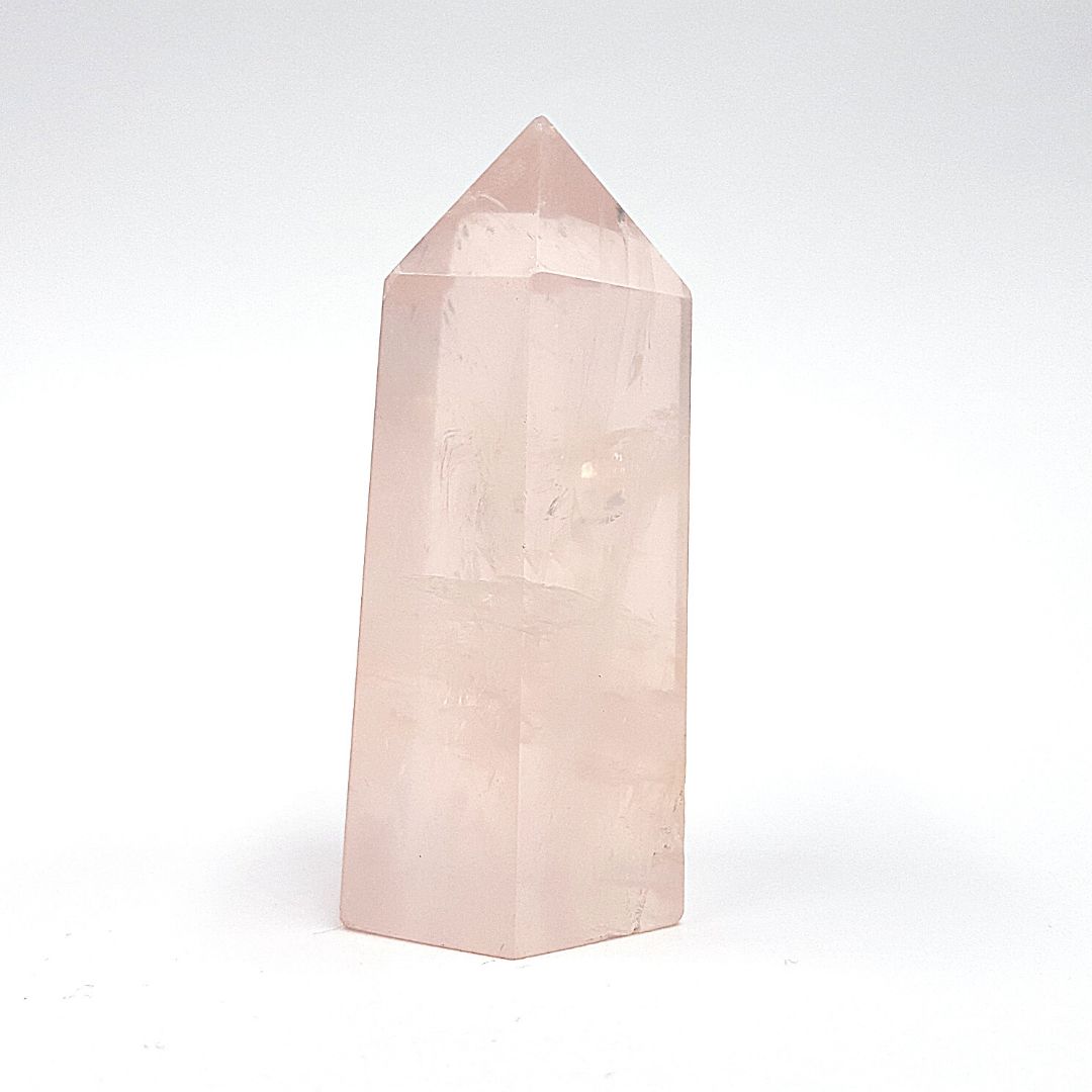 Punta Generador Obelisco de Cuarzo Rosa Natural 50 - 63 g 5.7 a 6.5 cm Altura