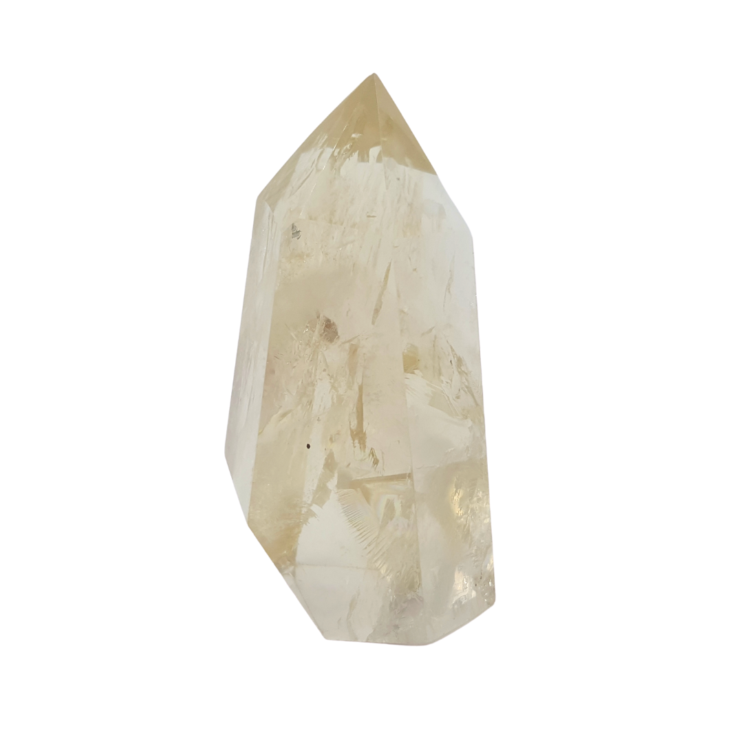 Punta Generador de Cuarzo Citrino Natural 80.3 gr 6.3 cm altura aprox.