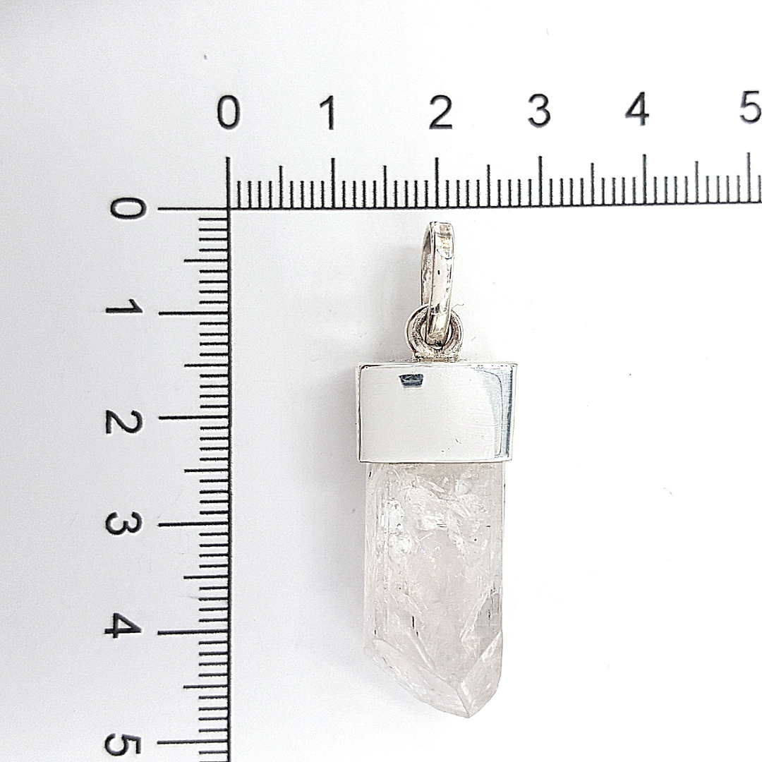 Dije punta de Danburita Natural en Bruto en Plata 925