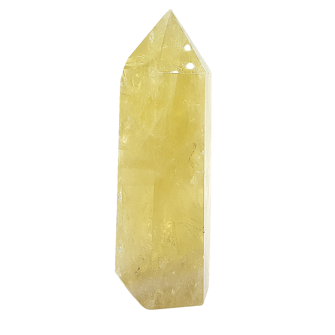 Punta Generador Cuarzo Citrino Natural 131 -136 g *8.5 -10 cm altura.