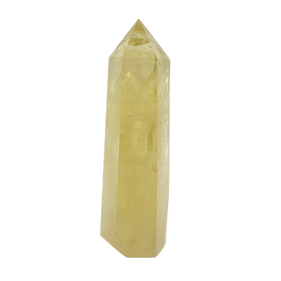 Punta Generador Cuarzo Citrino Natural 131 -136 g *8.5 -10 cm altura.