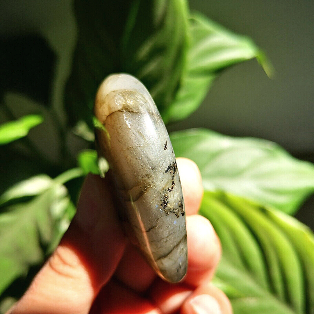 Corazón Labradorita Azul 80 g 5.5 cm