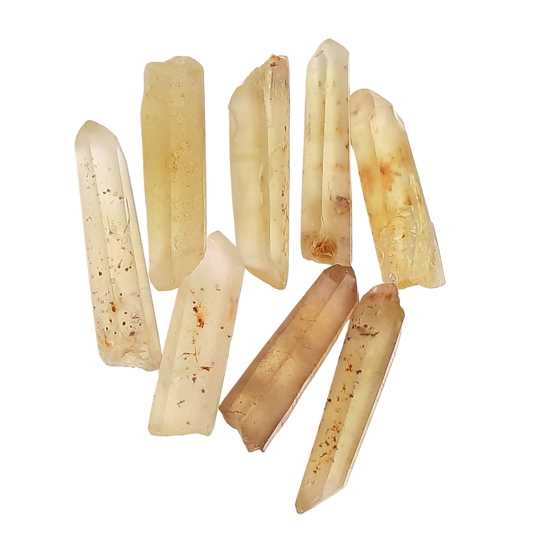 Cuarzo Lemuriano Citrino 6.5- 8 cm Punta Natural en Bruto