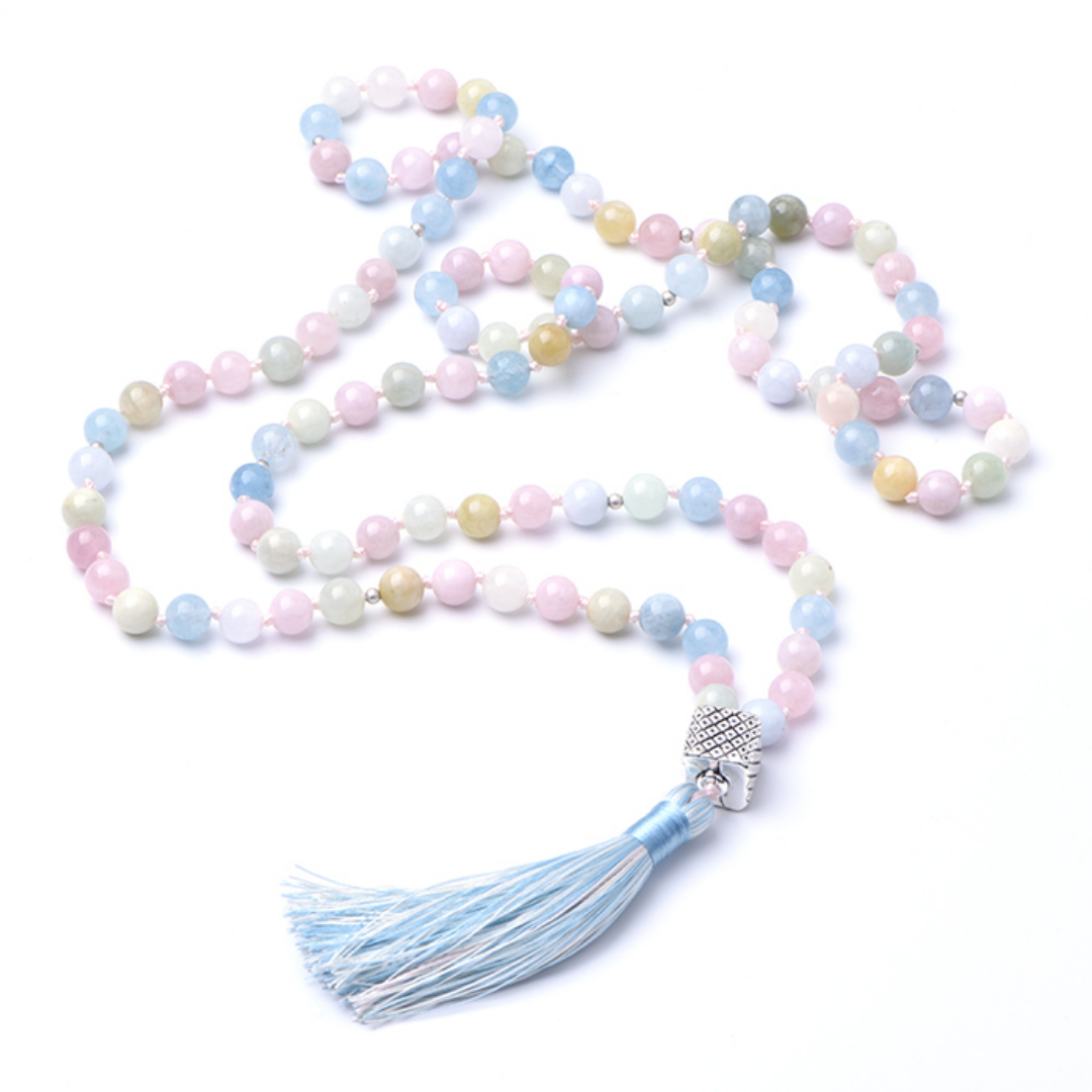 Japa Mala Morganita de 8 mm. 108 cuentas.Meditación