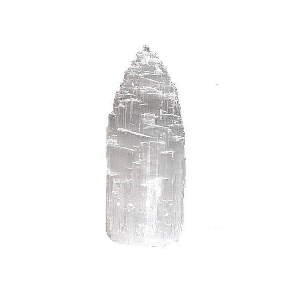 Castillo de Selenita 10 cm Protege tu energía. Claridad mental - Caleidoscopio