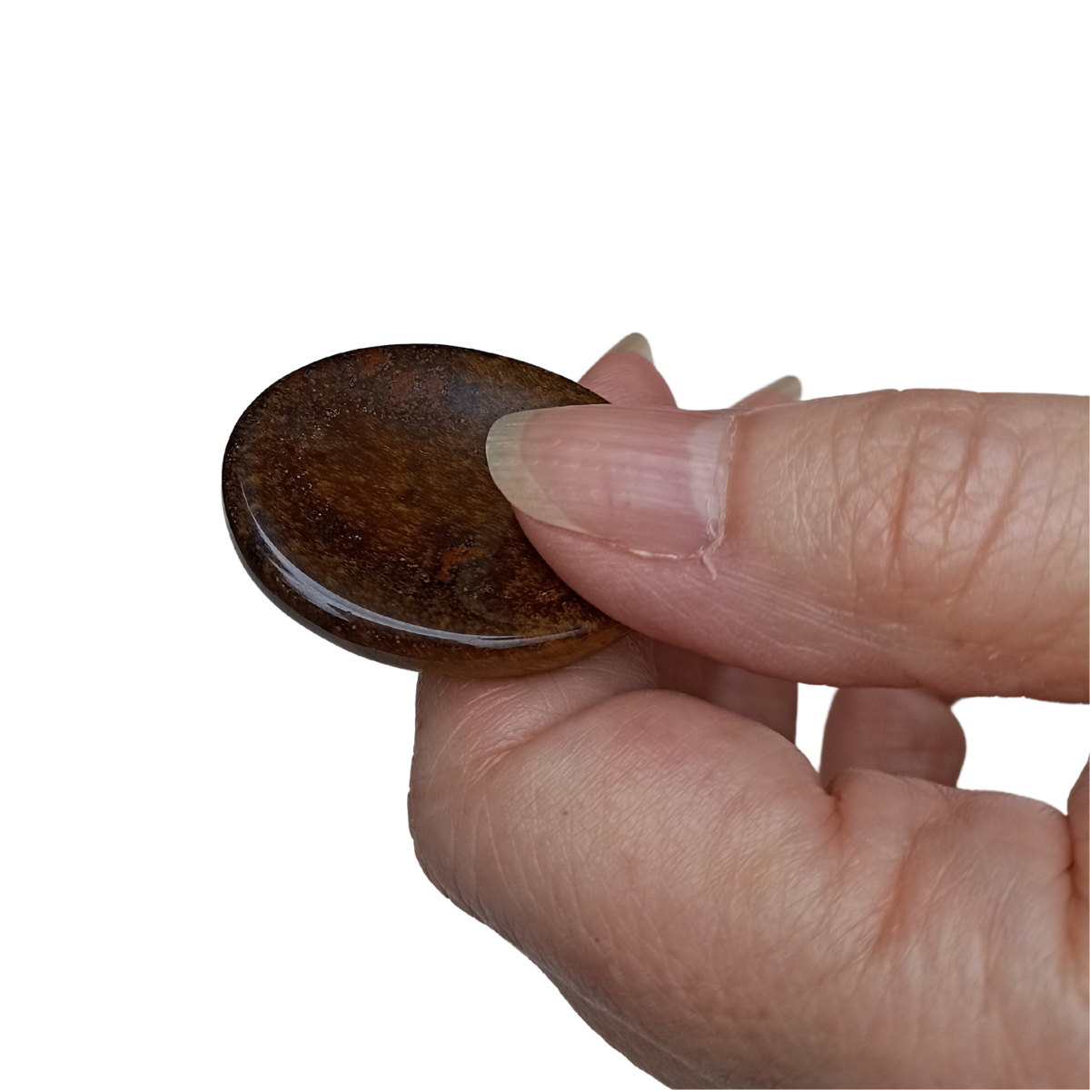 Ojo de Tigre "Worry Stone" 3.5 x 2.8 x 0.5 cm