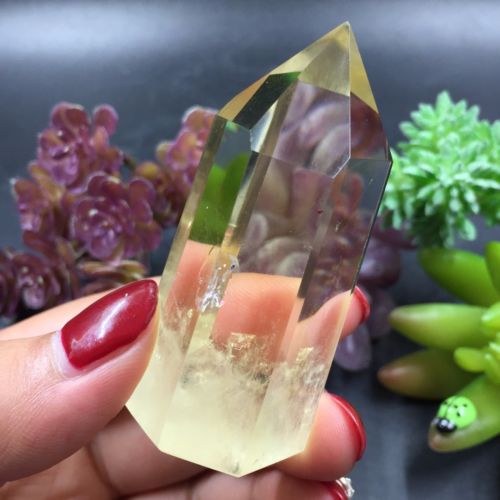 Punta Generador de Cuarzo Citrino Natural 59.3 gr 6 cm x 3 x 2.2 cm - Caleidoscopio
