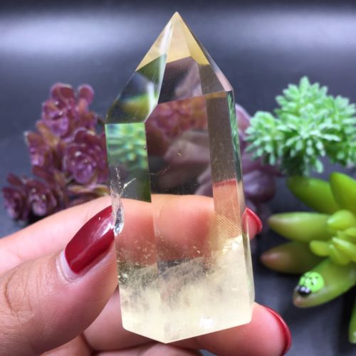 Punta Generador de Cuarzo Citrino Natural 59.3 gr 6 cm x 3 x 2.2 cm - Caleidoscopio