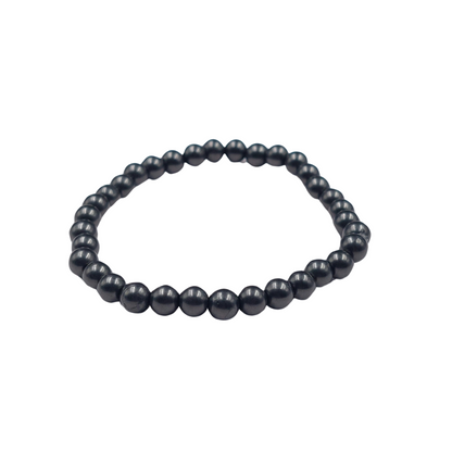 "Shungite" Pulsera Shunguita cuentas 6 mm y 17 cm Sanación Protección