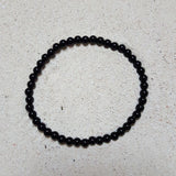 Pulsera Turmalina Negra Cuentas de 4 mm. Protección - Caleidoscopio