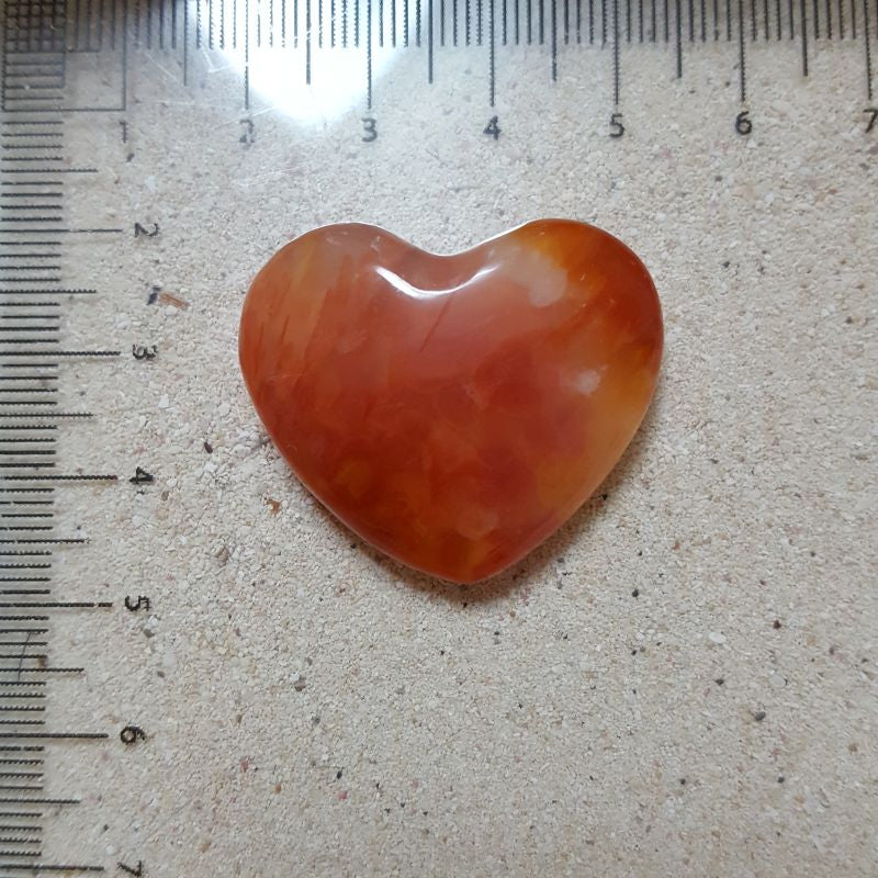 Corazón de Ágata Cornalina Valor Sanación Equilibrio - Caleidoscopio