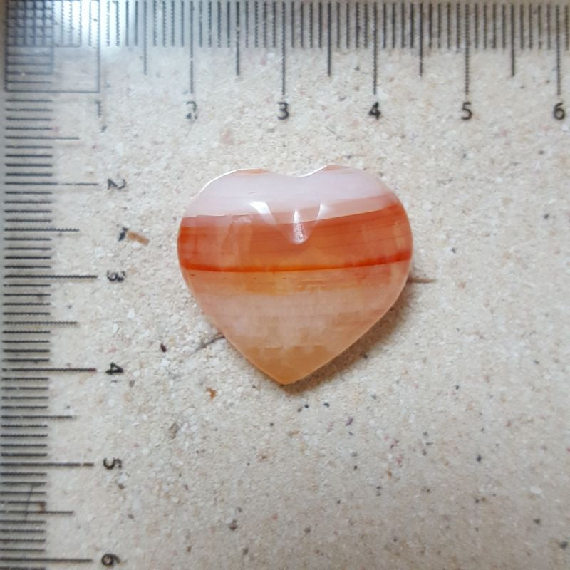Corazón de Ágata Cornalina Valor Sanación Equilibrio - Caleidoscopio