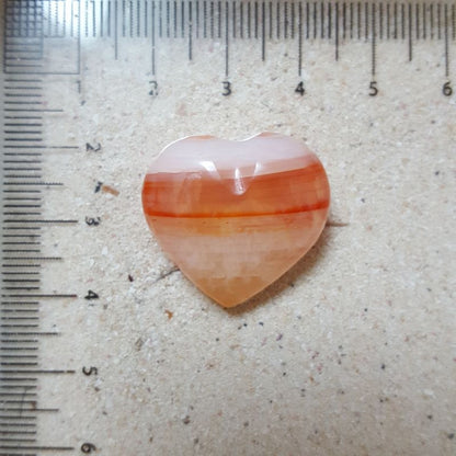 Corazón de Ágata Cornalina Valor Sanación Equilibrio - Caleidoscopio