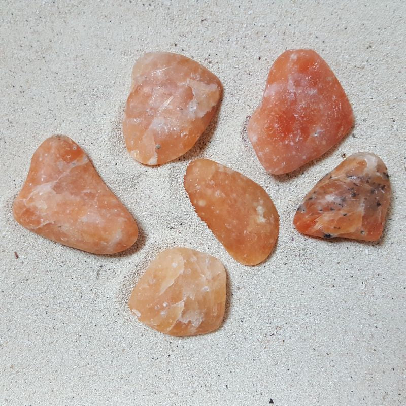 Calcita Naranja Natural Tamborileada - Caleidoscopio