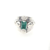 Anillo de Esmeralda en Plata 925 Medida 9.5 - Caleidoscopio