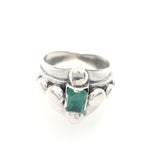 Anillo de Esmeralda en Plata 925 Medida 9.5 - Caleidoscopio