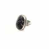 Anillo de Ópalo Negro Plata 925 Medida 9.5 Mod 1534 - Caleidoscopio