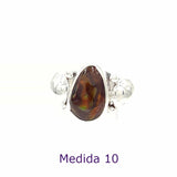 Anillo de Ágata de Fuego Plata 925 Modelo 1535 - Caleidoscopio