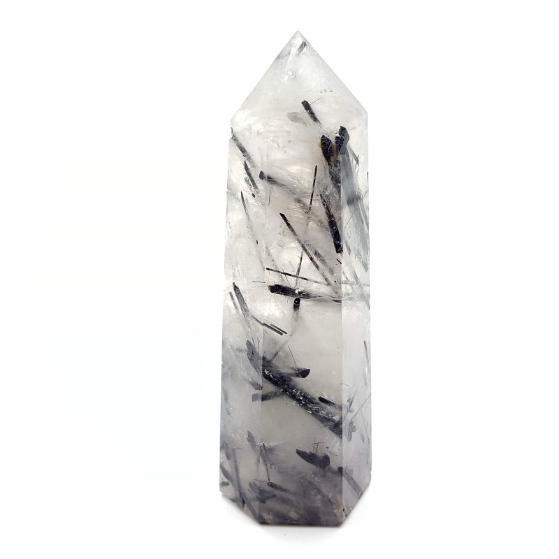 Cuarzo Turmalinado Punta Generador 114 g y 9.3 cm Altura - Caleidoscopio