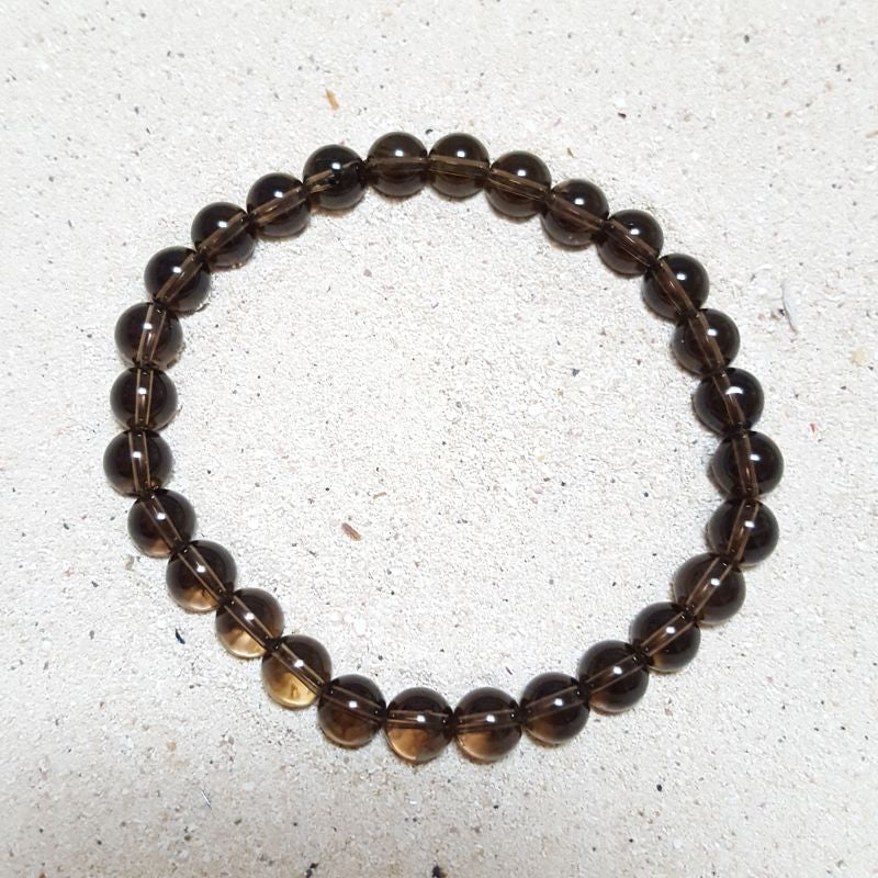 Pulsera de Cuarzo Ahumado 6 mm. Calma. Alegría. - Caleidoscopio