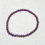 Pulsera Lepidolita Purpura 4 mm. Ansiedad Insomnio Estrés - Caleidoscopio