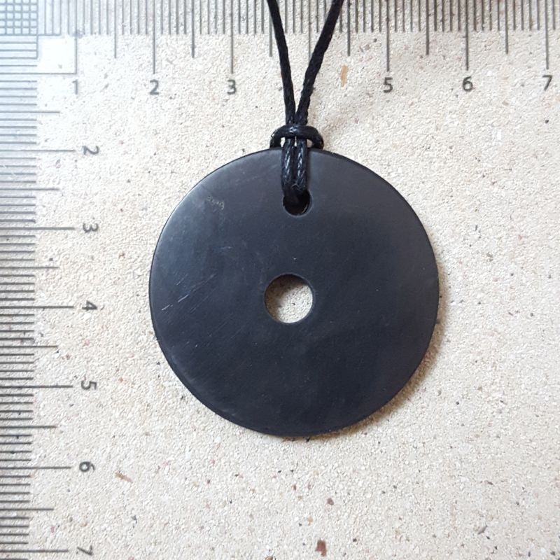 Dije Shunguita Shungite Hoop "Aro" Sanación Protección - Caleidoscopio