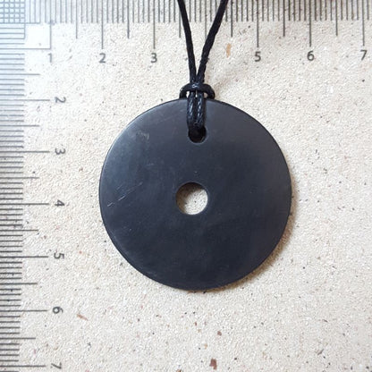 Dije Shunguita Shungite Hoop "Aro" Sanación Protección - Caleidoscopio