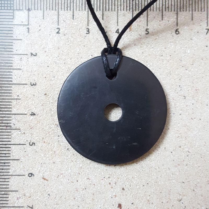 Dije Shunguita Shungite Hoop "Aro" Sanación Protección - Caleidoscopio