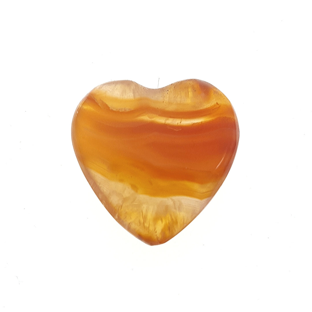 Corazón de Ágata Cornalina Valor Sanación Equilibrio - Caleidoscopio