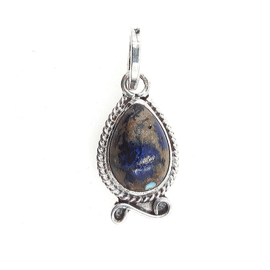 Dije de Azurita Natural y Auténtica en Plata 925. Mod. 1770 - Caleidoscopio