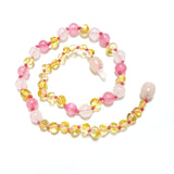 Collar Ámbar para Bebé con Jade y Cuarzo Rosa Dentición Certificado Autenticidad - Caleidoscopio