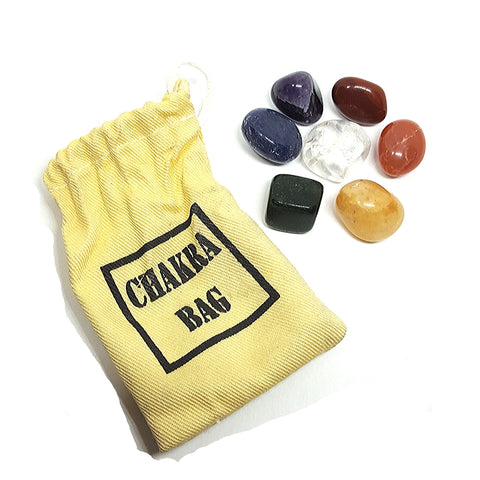 Chakra Bag Bolsa con piedras naturales de los colores de los chacras - Caleidoscopio