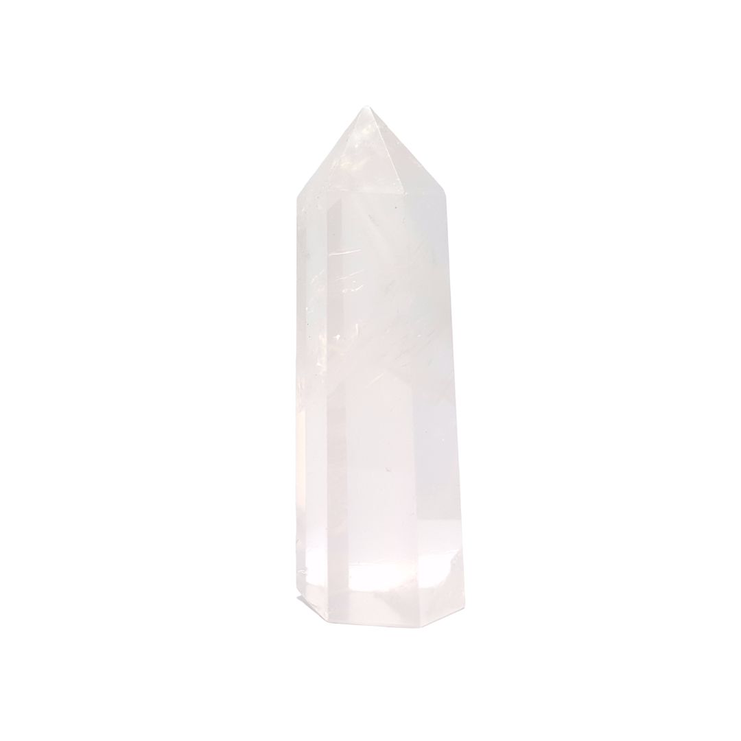 Punta Generador Obelisco de Cuarzo Rosa Natural 39 - 44 g 6.8 a 7 cm Altura