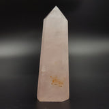 Punta Generador Obelisco Cuarzo Rosa Natural 32 - 41 gr 6 cm Altura
