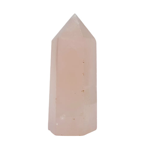 Punta Obelisco de Cuarzo Rosa Natural 88 - 95 g 6.7 a 7.7 cm Altura