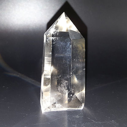 Punta Generador de Cuarzo Blanco Natural 101 - 120 g 7 a 7.8 cm altura