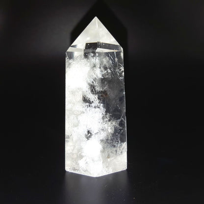 Punta Generador de Cuarzo Blanco Natural 101 - 120 g 7 a 7.8 cm altura